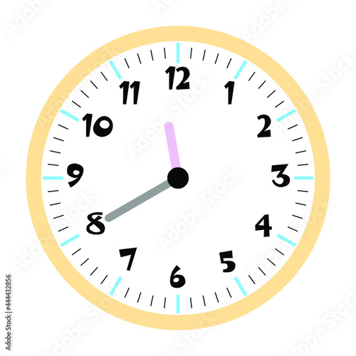 Clock vector 11:40am or 11:40pm