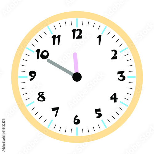 Clock vector 11:50am or 11:50pm