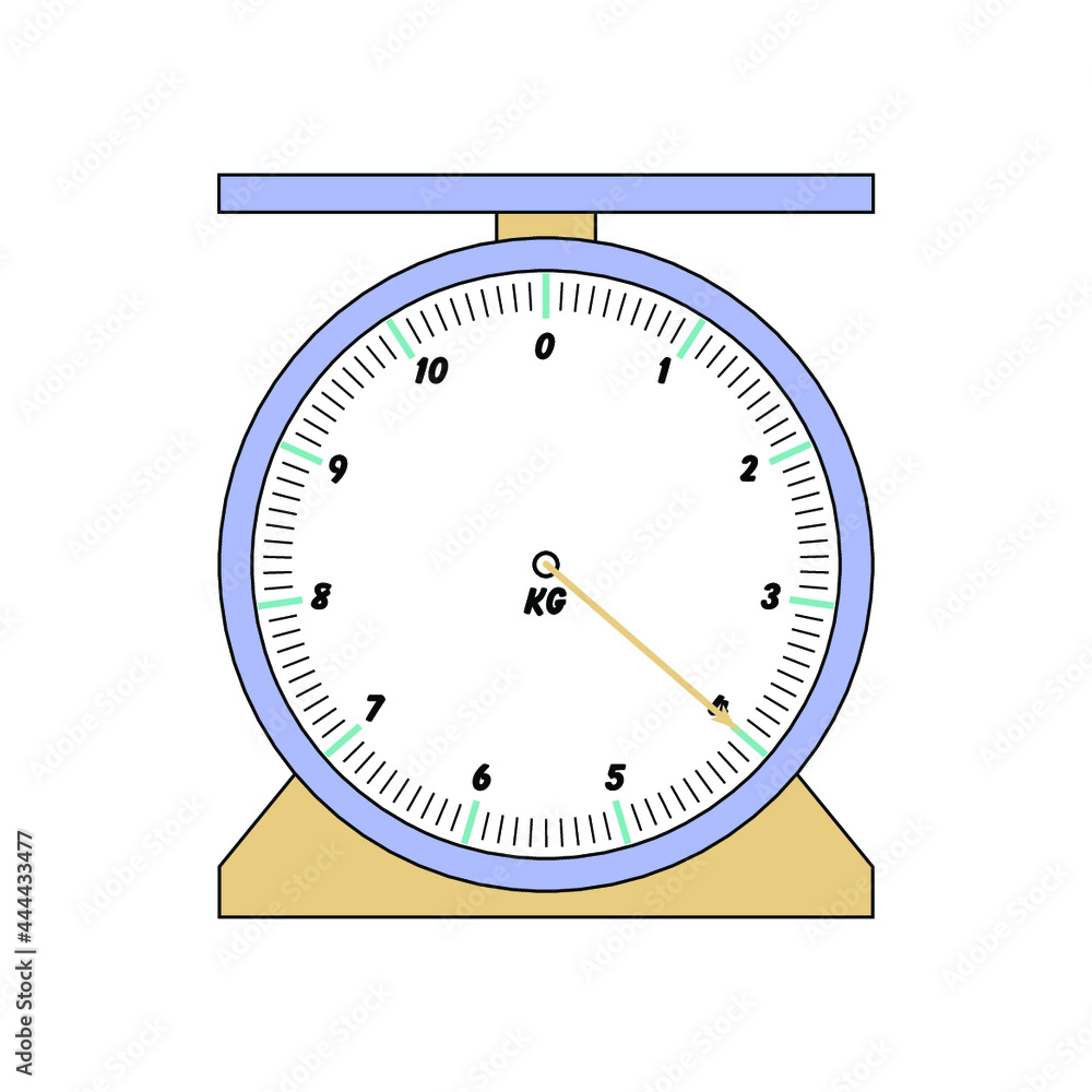 Weighing scale from 0kg to 10kg vector Weighing scale from 0kg to 10kg vector