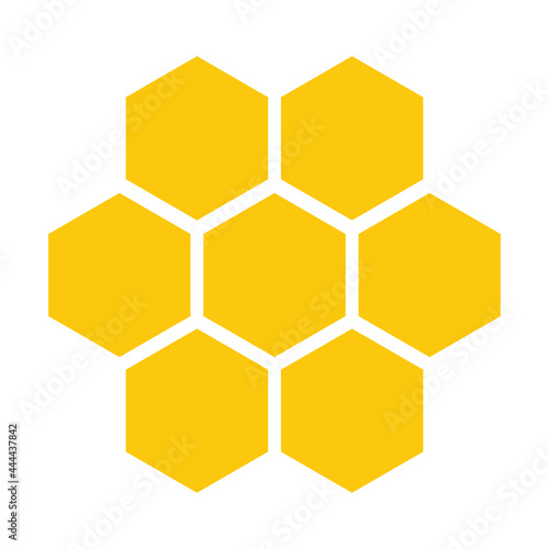 六角形_ハニカム構造_蜂の巣_ハニカム_巣_ハチの巣_黄色_構造体 yellow honeycomb hexagon image illust
