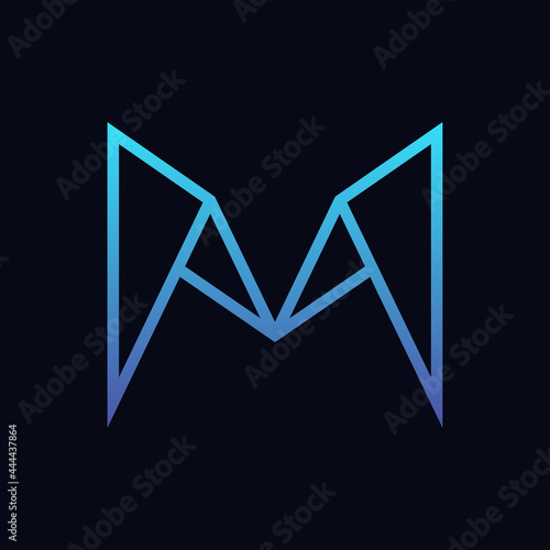 letter m creative logo design vector