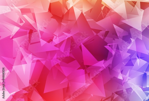 Light Pink, Red vector low poly texture.