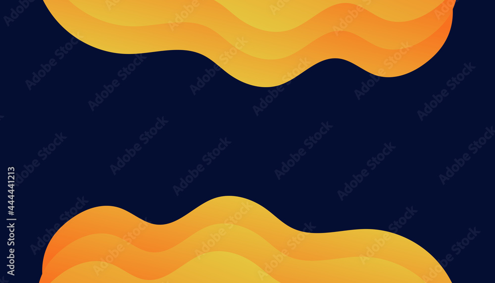 Abstract orange wave background. Minimal color abstract gradient banner template. Modern vector wave shape for brochure