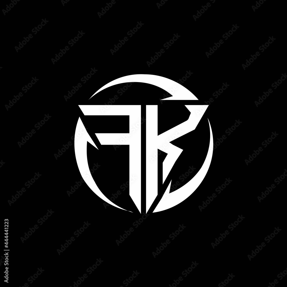 FK logo monogram design template FK logo monogram design template