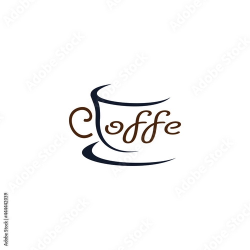 Coffee cup logo design vector template
