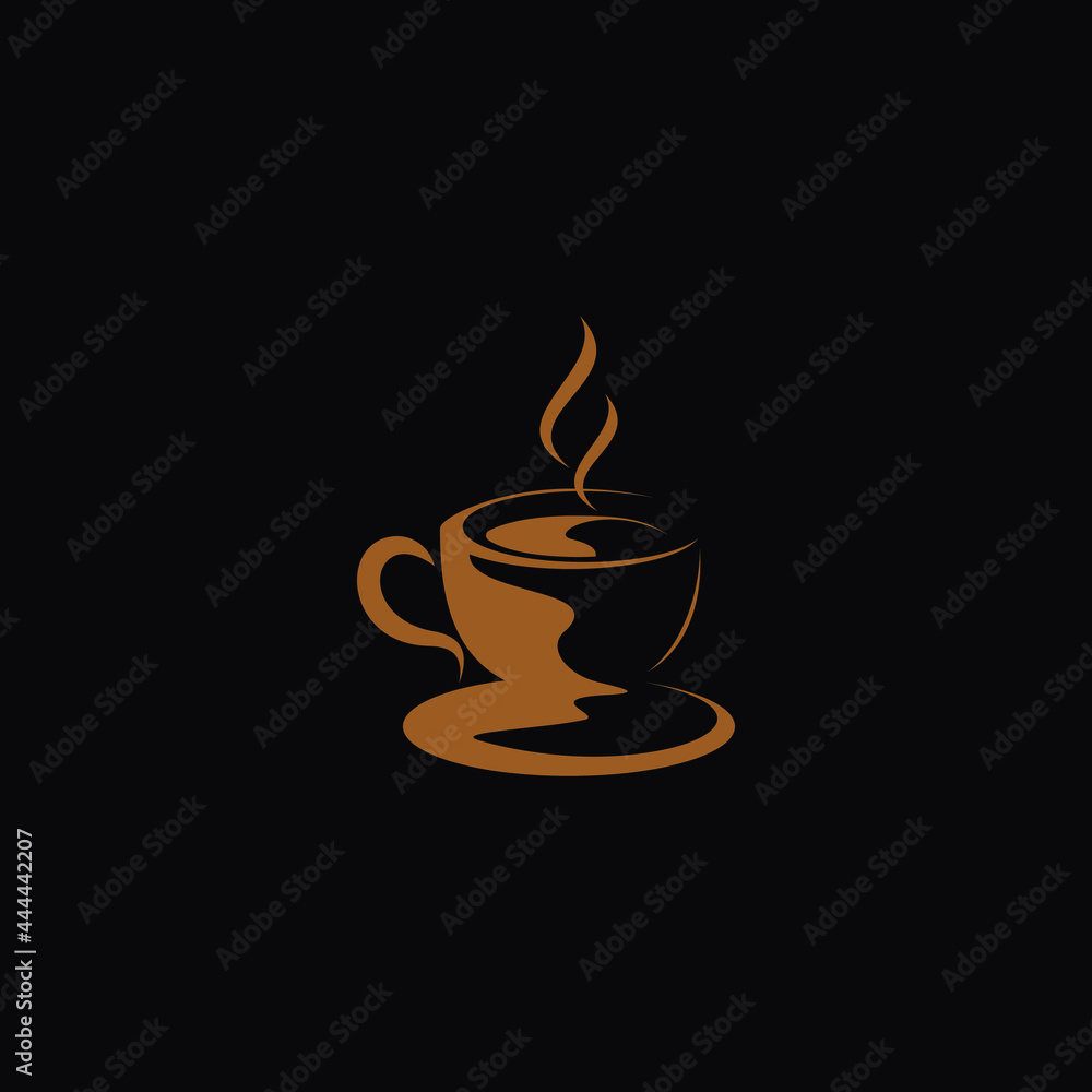 Obraz premium Coffee cup logo design vector template