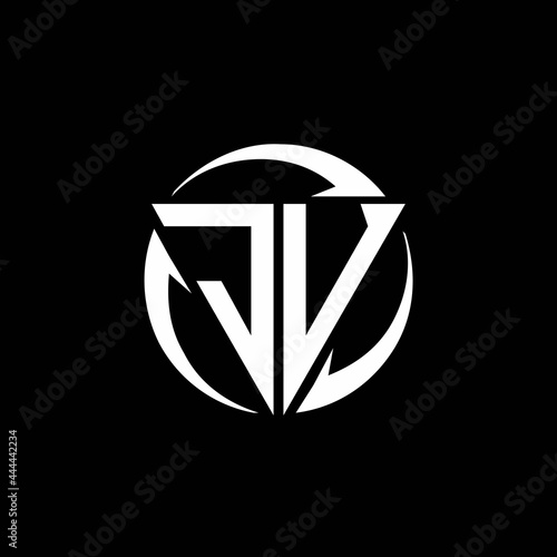 JV logo monogram design template