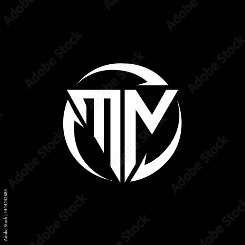 MN logo monogram design template