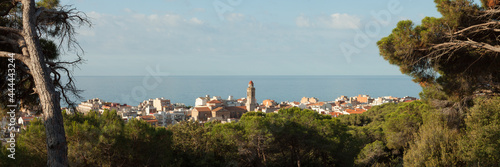 View of the seaside town of the Mediterranean.