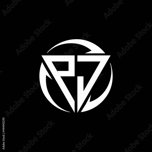PJ logo monogram design template