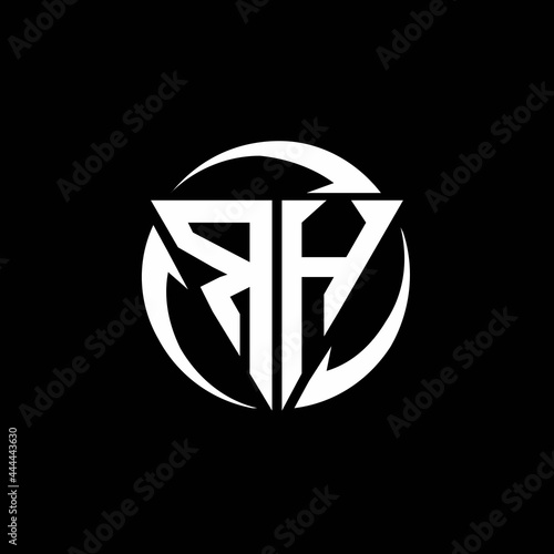 Free Download RH logo monogram design template - GFXLoad