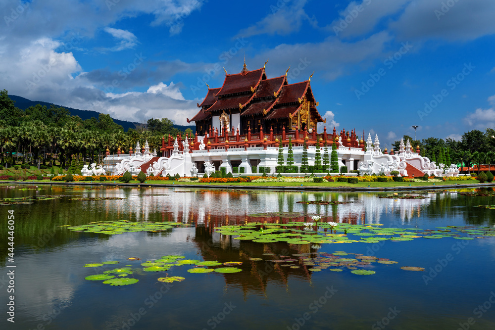 Fototapeta premium Ho kham luang northern thai style in Royal Flora ratchaphruek in Chiang Mai,Thailand.