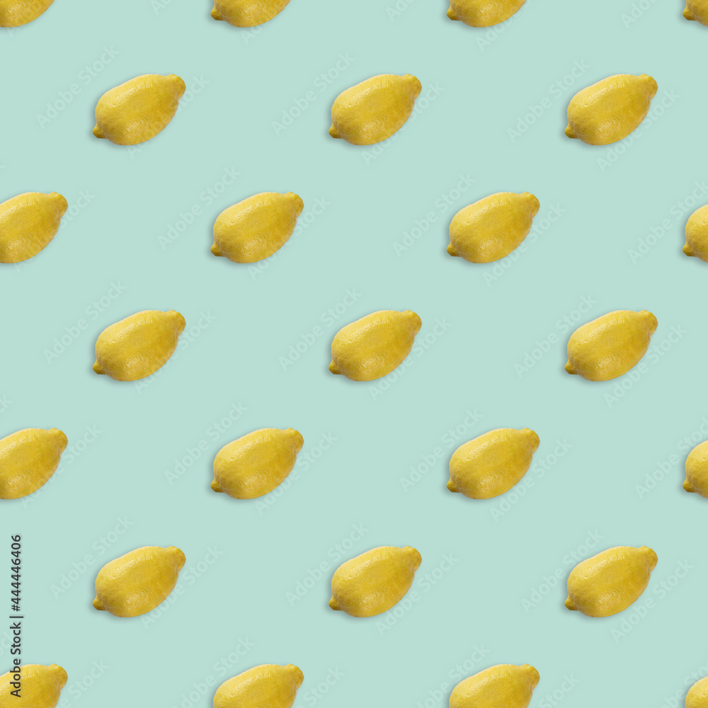 lemon on a blue background seamless pattern lemon on a blue background seamless pattern