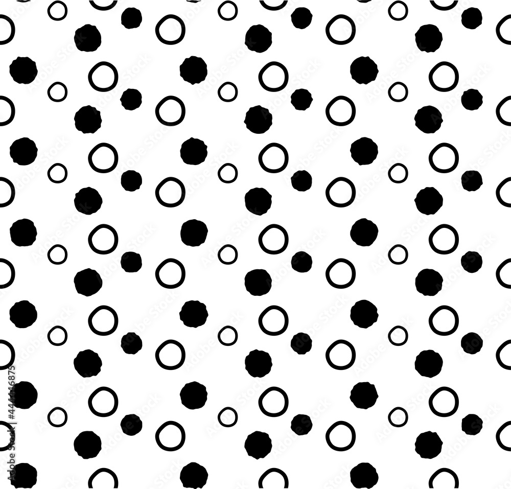Circles and dots dots seamless pattern. Abstract geometric on monochrome background. Vector. Circles and dots dots seamless pattern. Abstract geometric on monochrome background. Vector.
