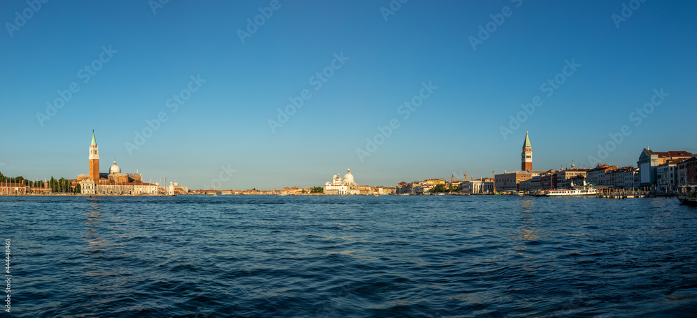 panoramic view of Venice with Canale Grande, San Marco square  and world famous campanile