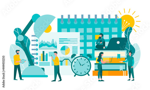 Document flow, deadline, rush hour in the office, emergency, time pressure
