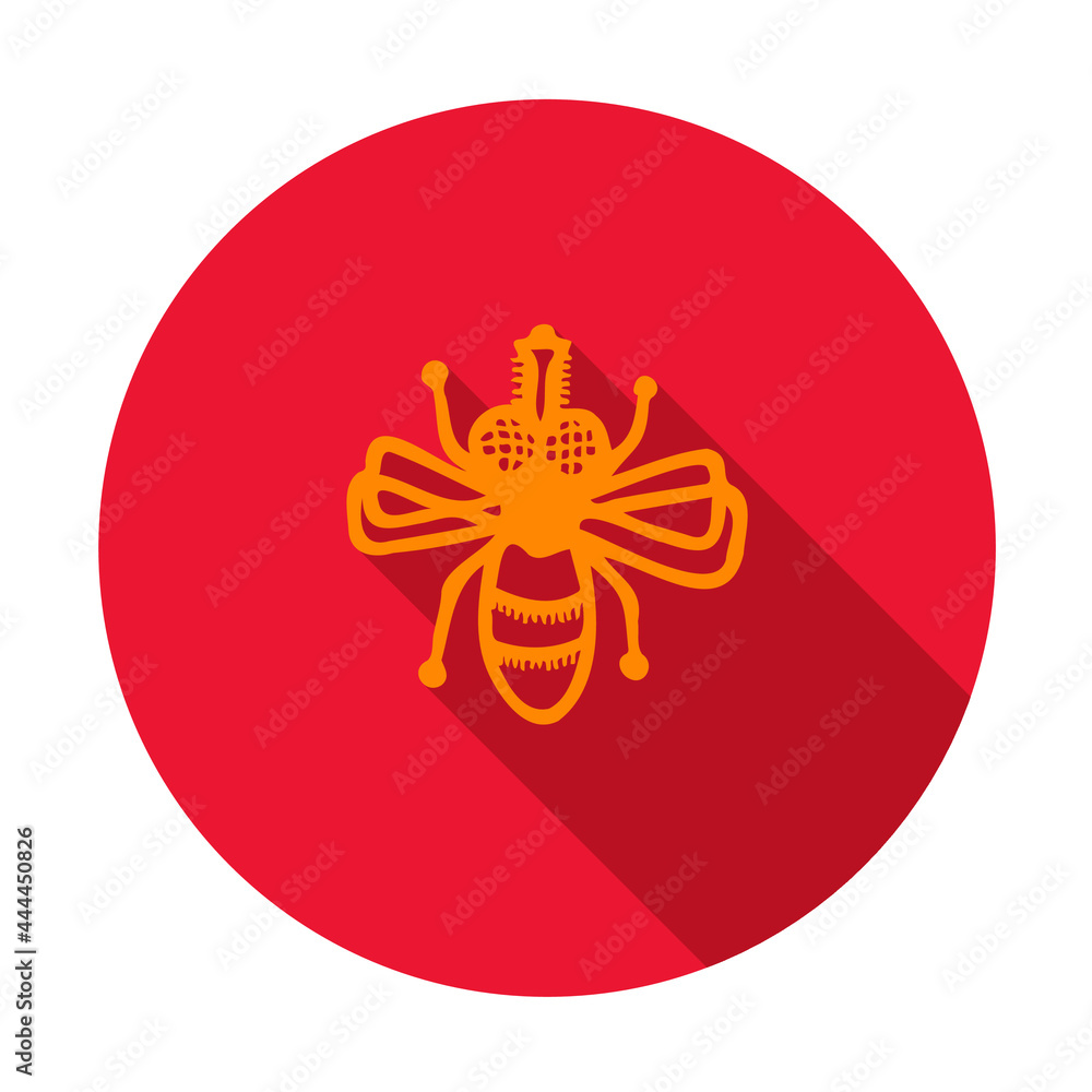 Icon of a fly with shadow. Vector. Flat and modern style. Icon of a fly with shadow. Vector. Flat and modern style.