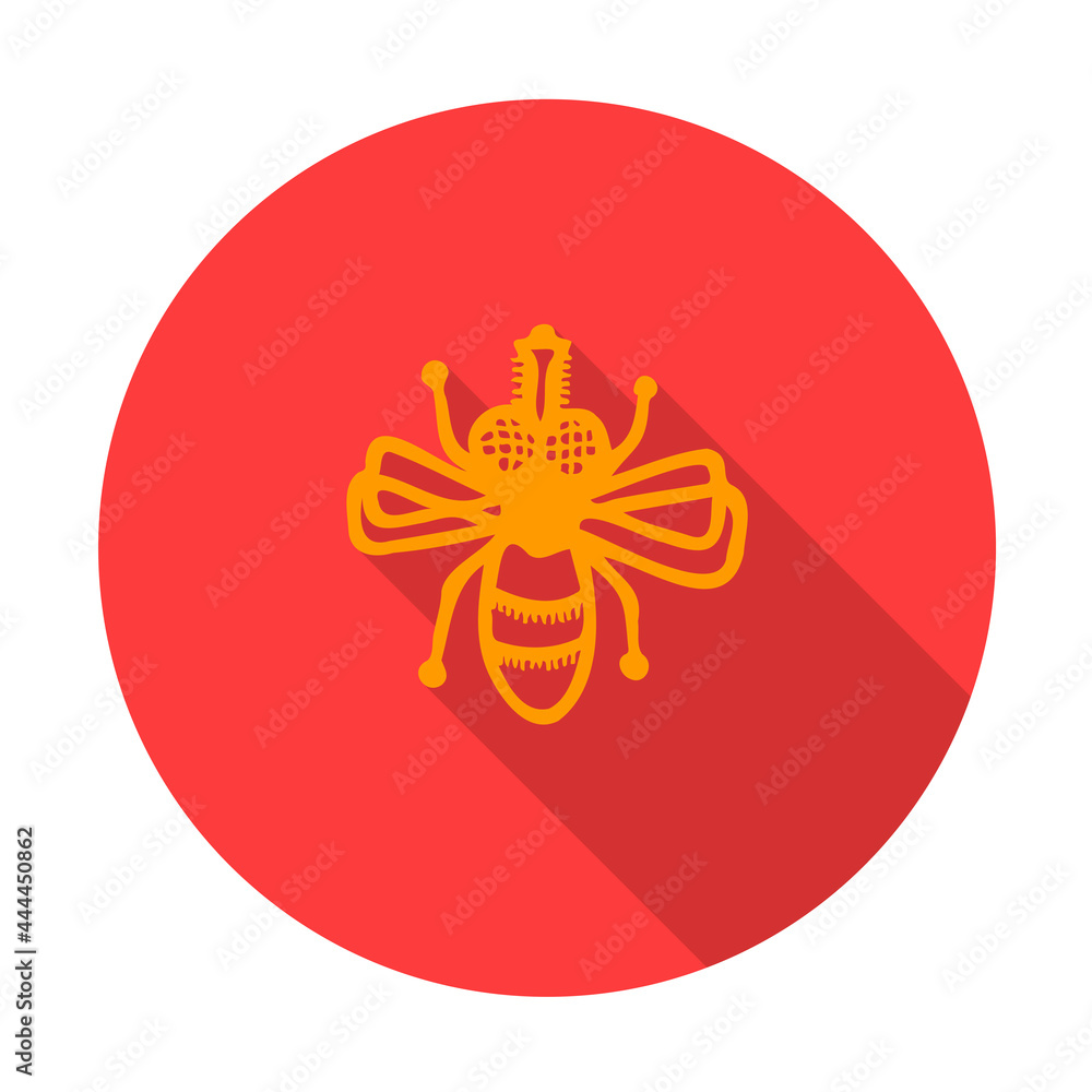 Icon of a fly with shadow. Vector. Flat and modern style. Icon of a fly with shadow. Vector. Flat and modern style.