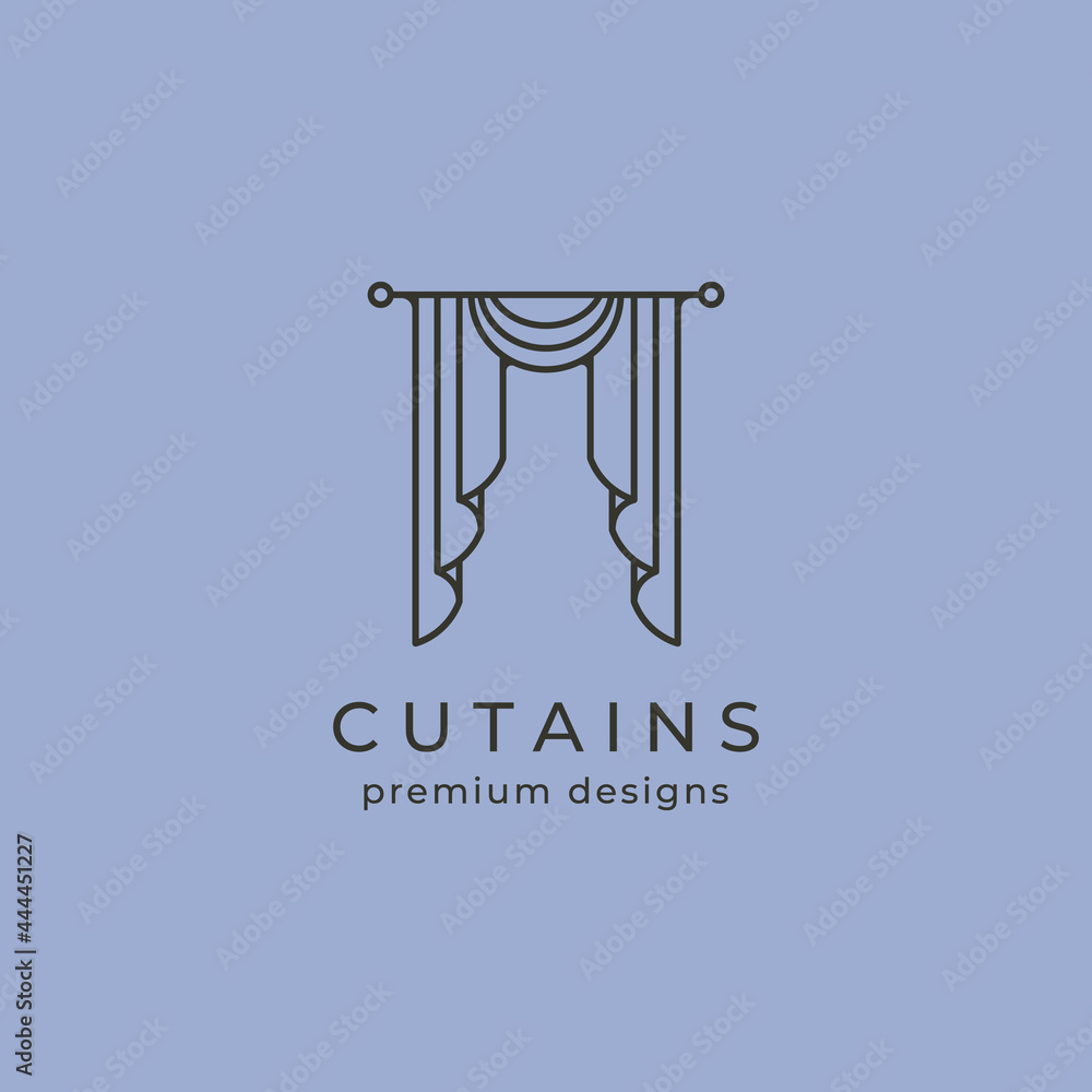 curtain fabric logo vector symbol illustration design curtain fabric logo vector symbol illustration design