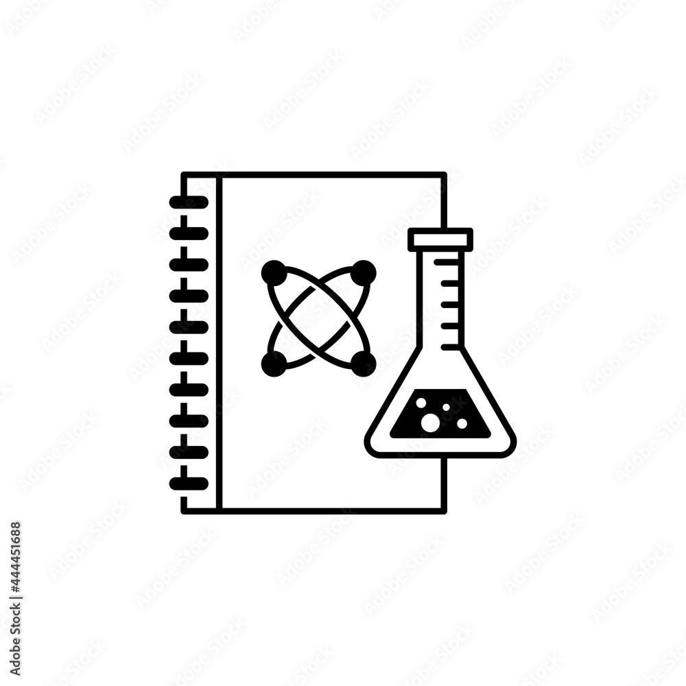 Science Book Education Icon Design Graphic Template Isolated