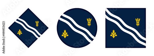 oxfordshire flag icon set isolated on white background
