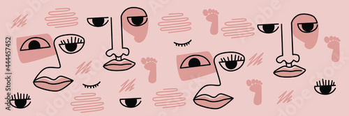 face theme abstract background