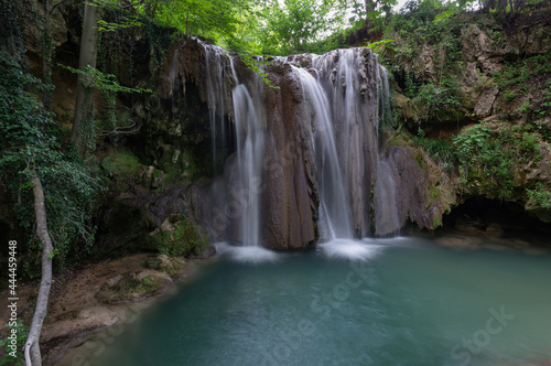 Beautiful Blederija waterfall in the forest of Eastern Serbia  near Kladovo.