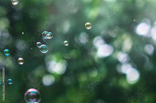 abstract background with blurred soap bubbles