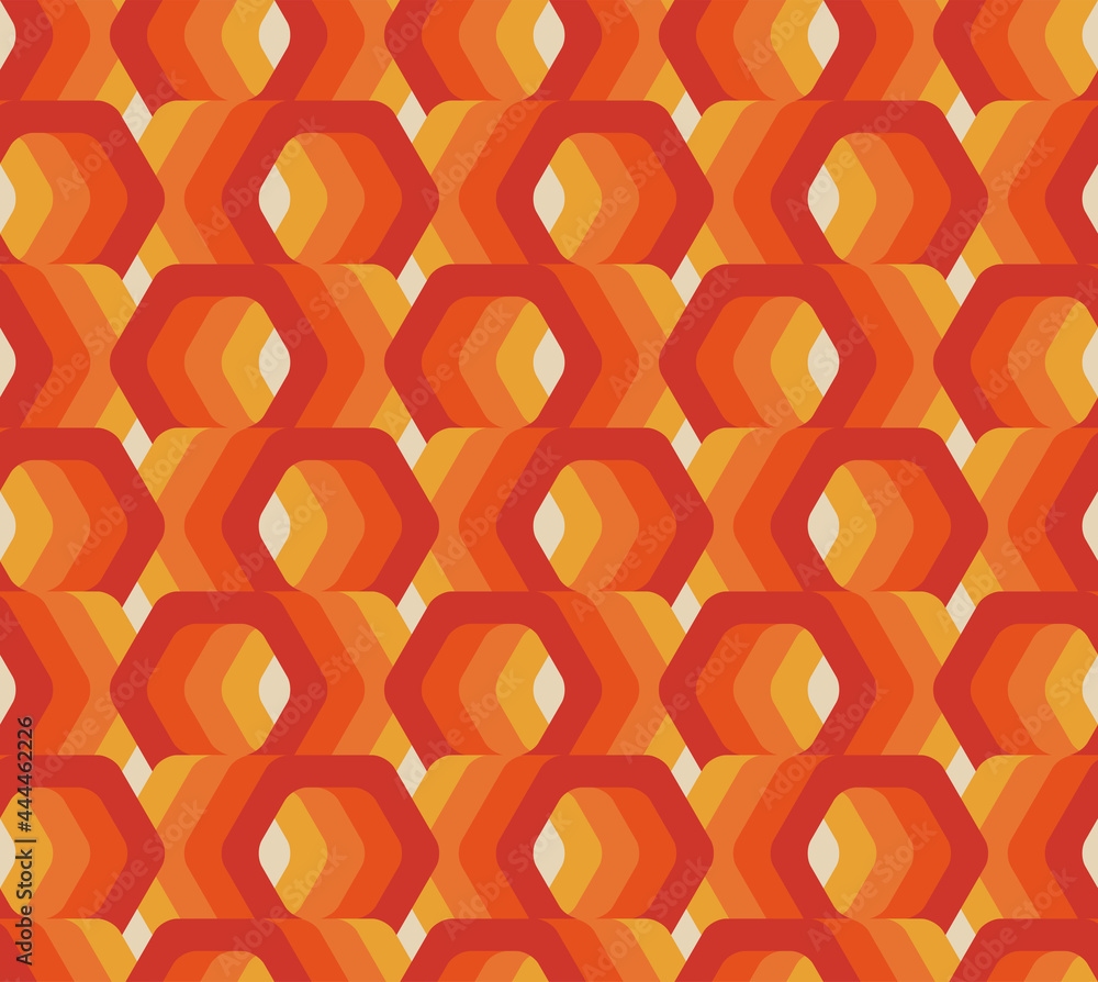 Retro seamless pattern from the 50s, 60s, 70s. Seamless abstract Vintage background in sixties hippie style. Vector illustration Retro seamless pattern from the 50s, 60s, 70s. Seamless abstract Vintage background in sixties hippie style. Vector illustration