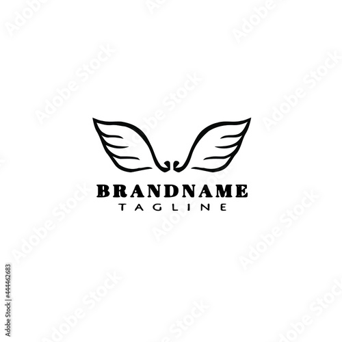 angel wings logo icon design template simple illustration