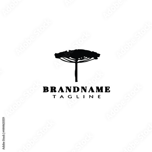 simple araucaria tree logo template icon design vector illustration