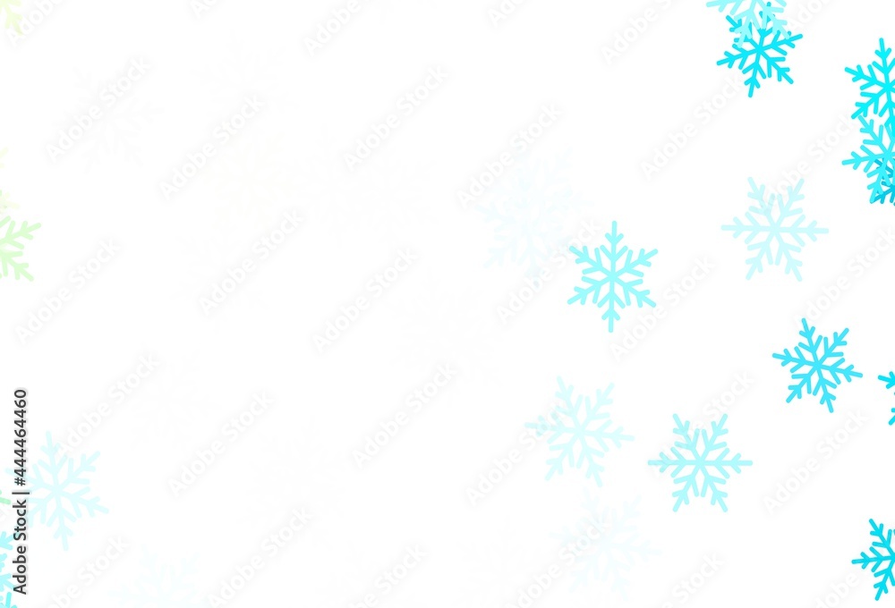 Light Blue, Yellow vector pattern with christmas snowflakes, stars. Light Blue, Yellow vector pattern with christmas snowflakes, stars.