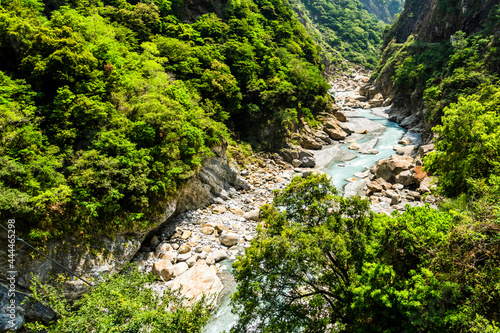 Scenic View of the gorge in Taroko national park, Hualien, Taiwan.