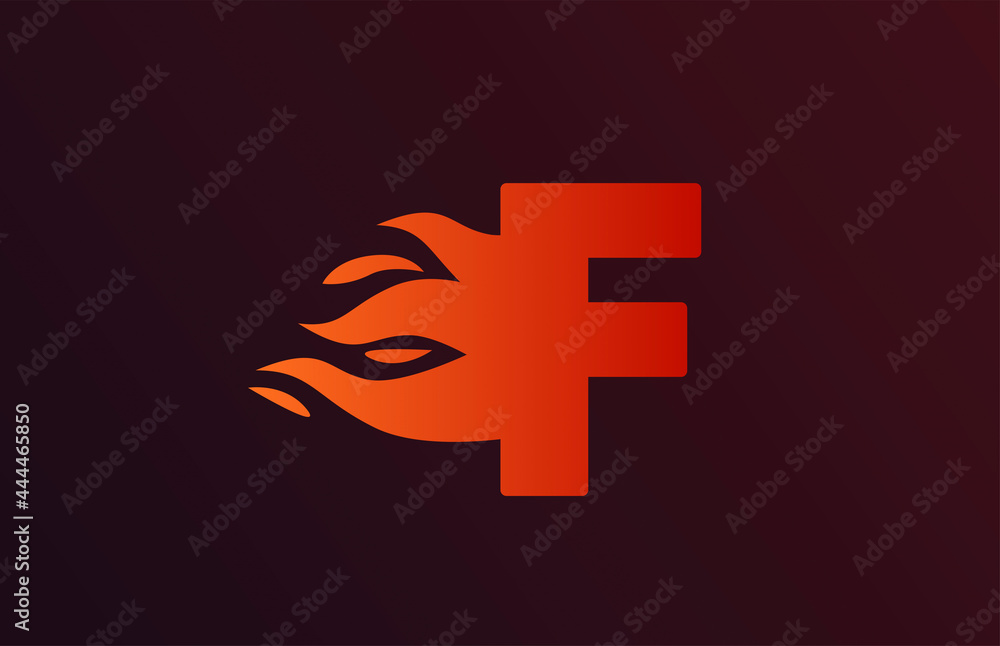 fire red flames F alphabet letter icon for business and company. Suitable for a corporate logo fire red flames F alphabet letter icon for business and company. Suitable for a corporate logo