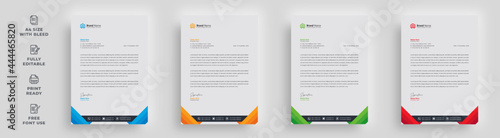 letterhead flyer corporate business newest official professional A4 size newsletter magazine poster abstract template design with a logo