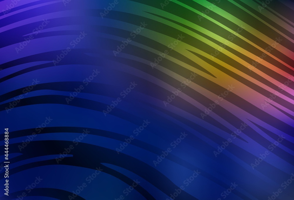 Fototapeta premium Dark Blue, Yellow vector pattern with wry lines.