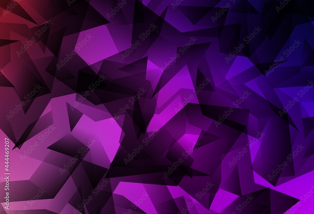 Obraz premium Light Purple, Pink vector gradient triangles pattern.