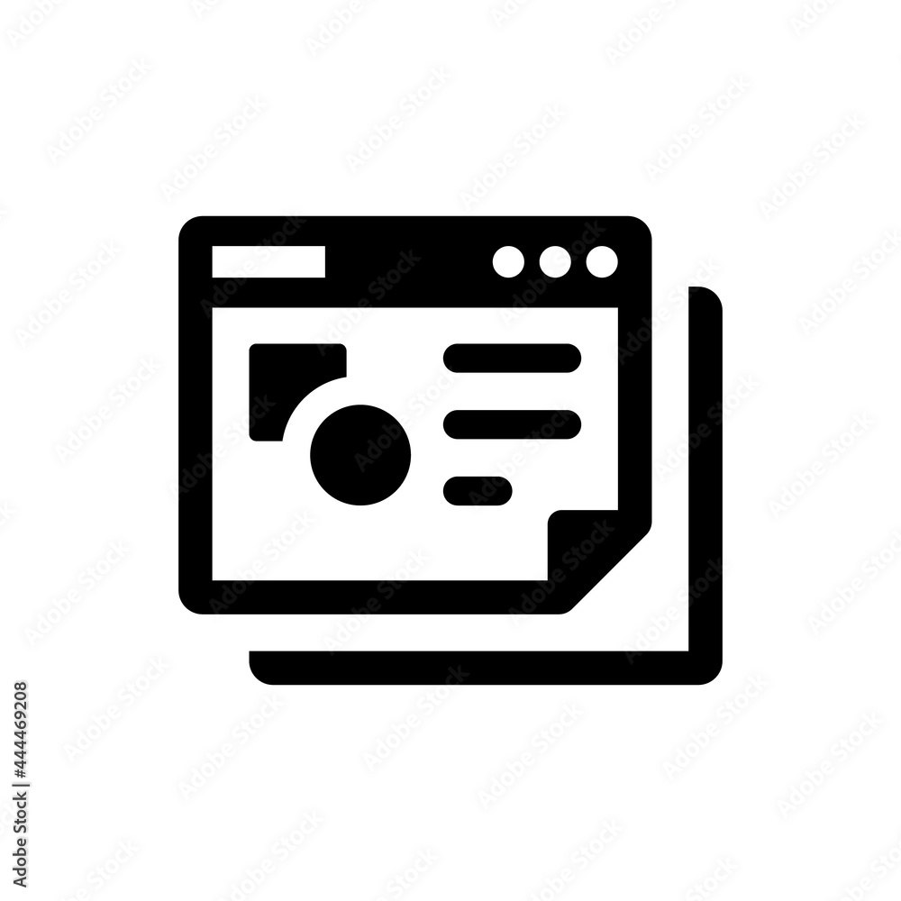 Web design layout icon. Vector EPS file. Web design layout icon. Vector EPS file.