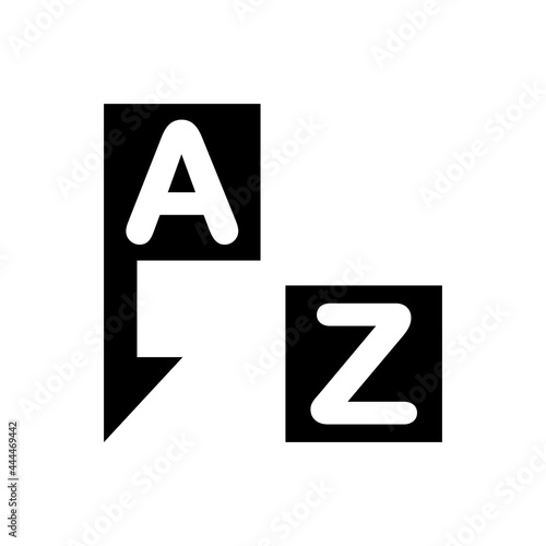 Alphabetical sort icon. Vector EPS file.