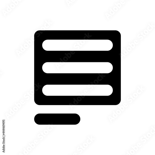 Left align icon. Vector EPS file.