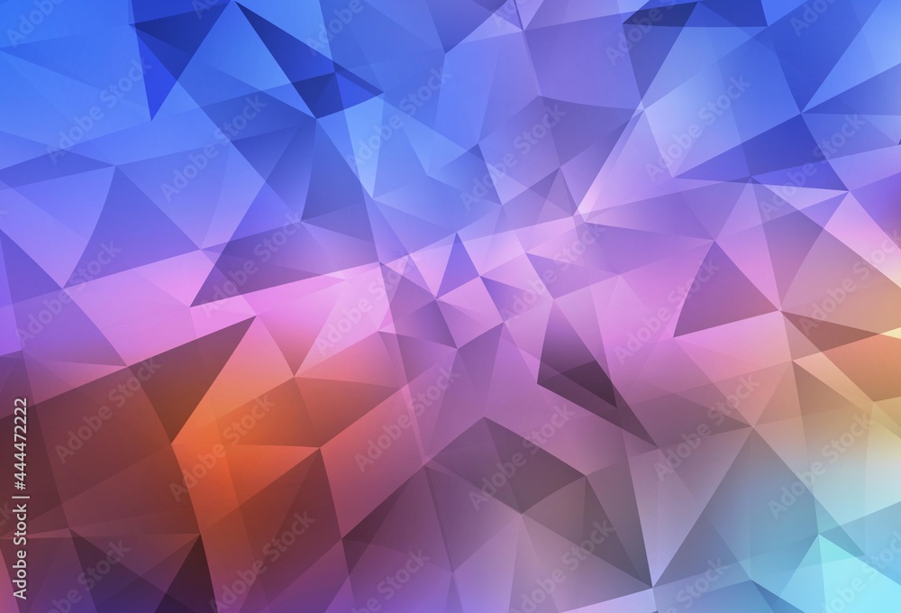 Fototapeta premium Light Blue, Yellow vector polygon abstract backdrop.