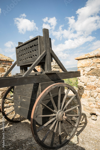 Hwach, hwacha or hwach'a (fire cart) - multiple rocket launcher, medieval weapons photo