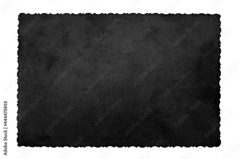 Obraz premium Old black paper background texture on white background