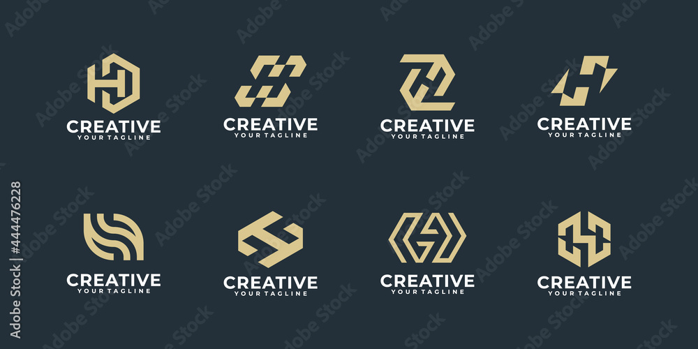 collection of abstract logo symbol, monogram icon