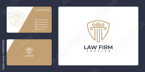 logo justice law and attorney logo design