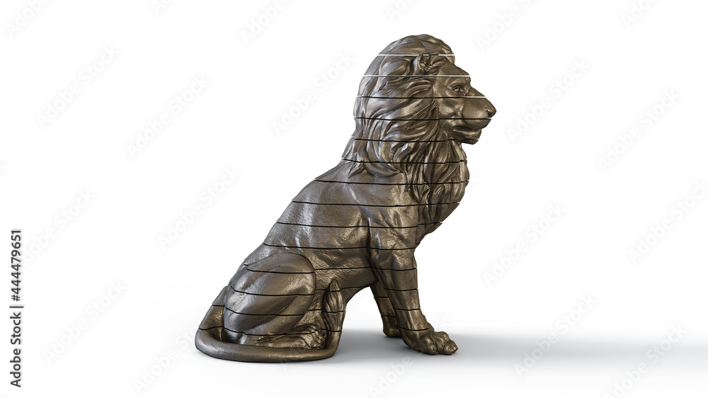 Sliced Lion Sculpture Sliced Lion Sculpture