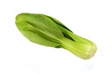 Fresh pak choi cabbage or chinese cabbage, isolated on white background. Fresh, green vegetable, close-up shot. Healthy lifestyle theme, kitchen scene.