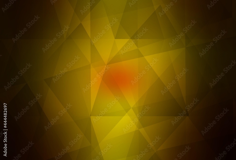 Dark Red, Yellow vector shining triangular layout. Dark Red, Yellow vector shining triangular layout.