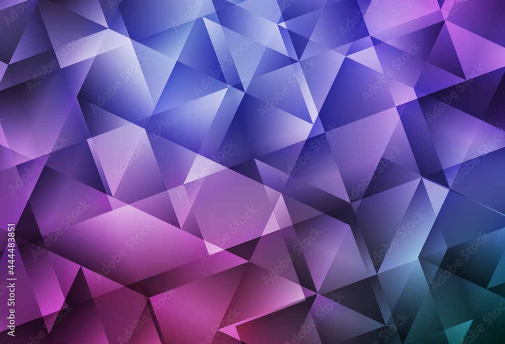 Fototapeta premium Light Purple, Pink vector gradient triangles pattern.