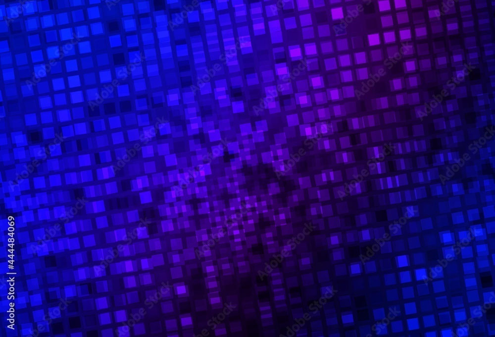 Dark Pink, Blue vector background with rectangles.